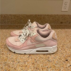 Nike Pink and White Air Max Sneakers